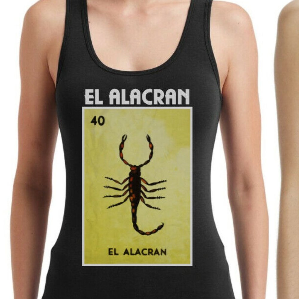 El Alacran Tank Top Loteria Mexican Bingo